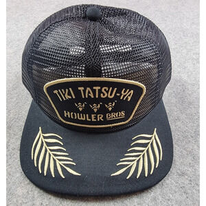 Howler Brothers Hat Black Tiki Tatsu Ya Unstructured Snapback